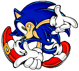 Sonic; Actual size=180 pixels wide